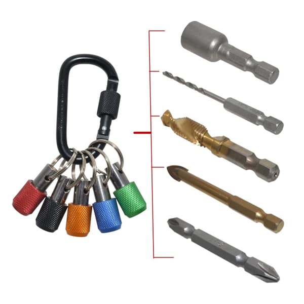 5 stk. 1/4\" Hex Skaft Skruetrækkerbit Holder Aluminium Legering