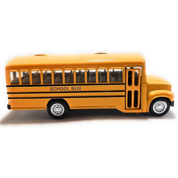 Gul Skolbuss 5\" Die Cast Metallmodell Leksaksbil