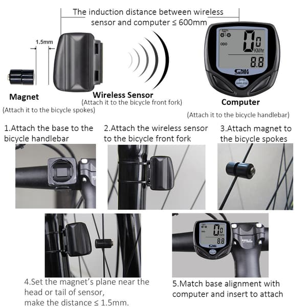 Multifunktionel Cykelspeedometer Trådløs Cykel Odometer