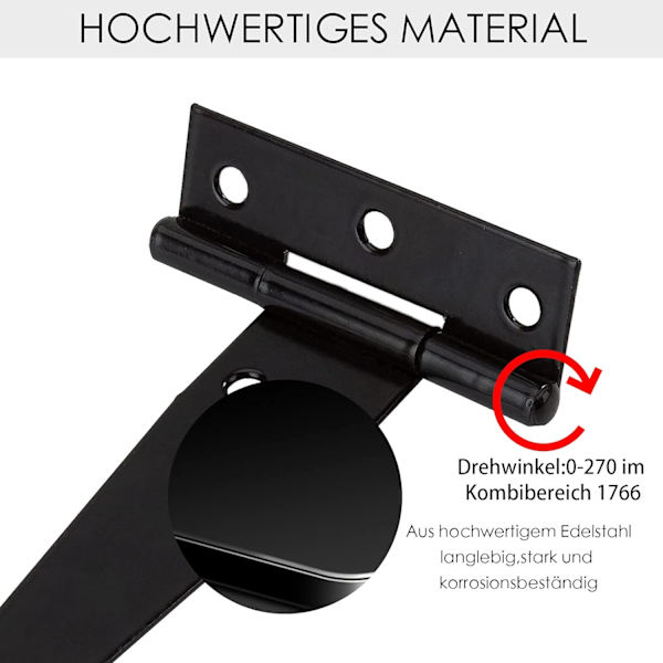 8 stk 5 tommer Lett maling Svart T-type Plate Tykkelse T-ord