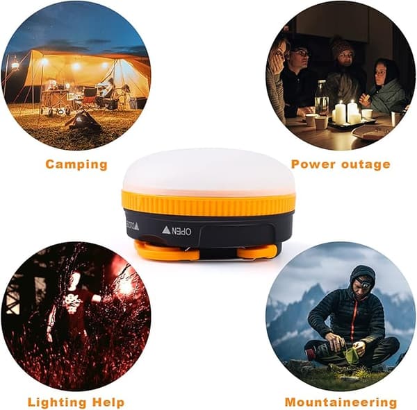 Hængende Campinglys med Magnet (Batteridrevet Model,