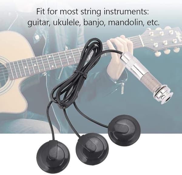 3 stk. Mandolin Ukulele Gitarrinstrument Piezoelektrisk Kontakt