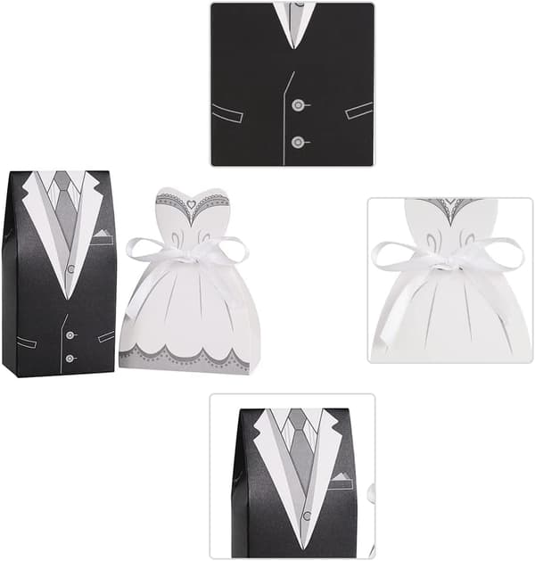 100 kpl Paper Candy Boxes, Häämakeisboksi, Kastelahja