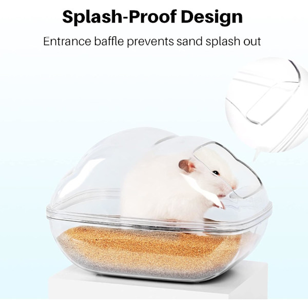 Sandbad til Hamster (L), Transparent Sandbad til Hamster med