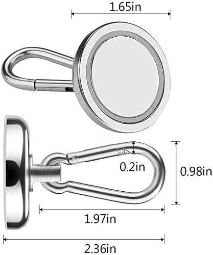 Magnetiske kroker, 60lb supersterke neodymmagneter med