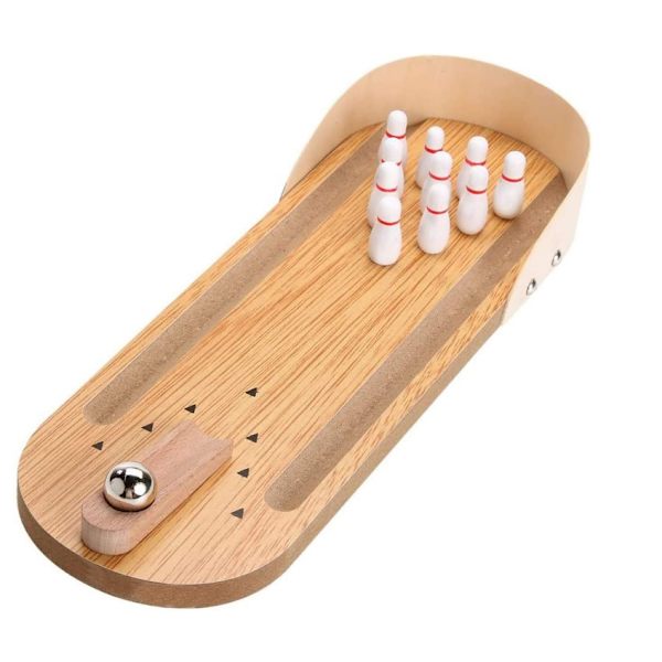 1 stk Trælegetøj Mini Bordbowling Forældre og barn puslespil