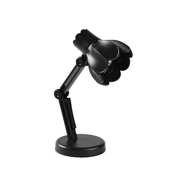 Liten bordlampe uten ledning, skrivebordslamper for hjemmekontor, mini bærbar lampe, egnet for barn å studere svart