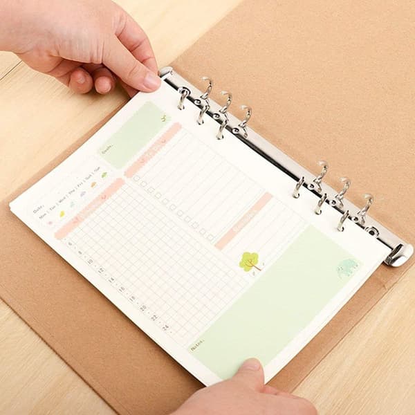 1 stk. Kraft Binder Shell A5 Blank Kraft Ark Mappe Notesblok