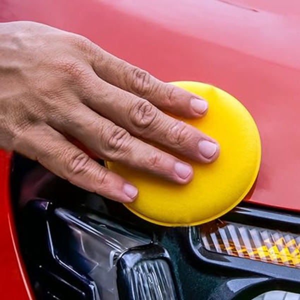 12 kpl keltaisia ​​auton kiillotussientä, pehmeä kiillotusvaahto