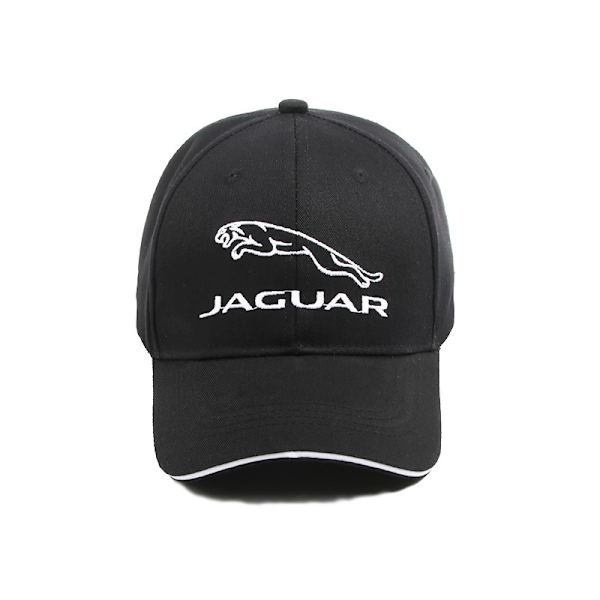 1 st svart böjd brätte broderad JACUAR logotyp keps bilshow