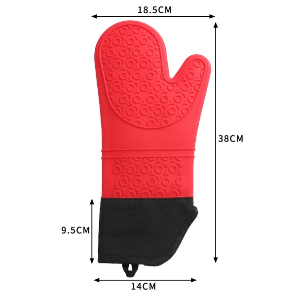 Professional Oven Gloves, Silicone Oven Mitts, 1 Pair Insulating