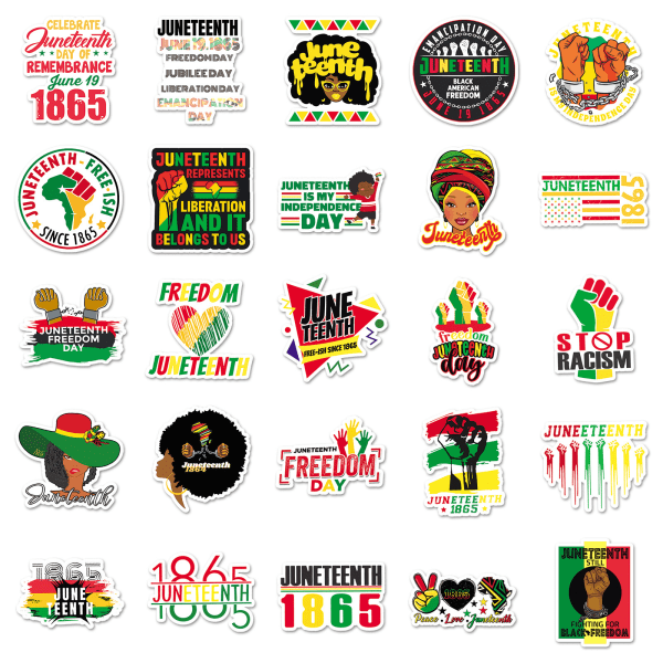 50 sorte befrielsesdagen-graffiti-klistermærker