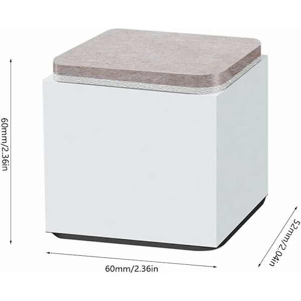 4 st möbelhöjare, sängbenshöjare, sänghöjare, stålmöbelhöjare, för soffbord, skåp, soffor, möbler, sidobord (vit), 60X52mm
