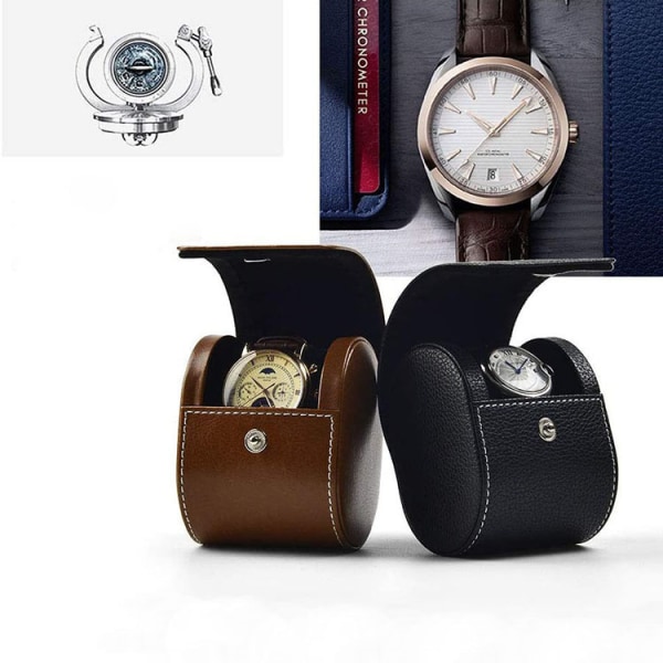 (svart)Premium Watch Storage Snaps Bärbart handbagage