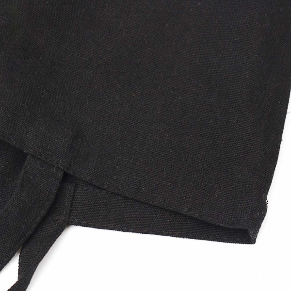 1 svart bomulls tote canvas väska