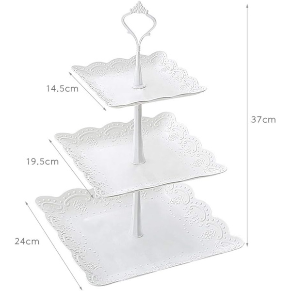 1 sæt kageholder displaystand, multi-lags kageholder, kage