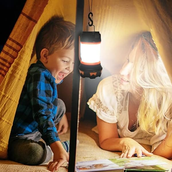 USB Genopladelig LED Bærbar Lampe (Orange), 3000mAh Camping