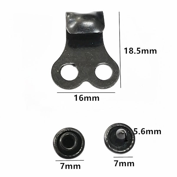 2 Par Alloy Skohäktar med Nitar för Vandringsskor