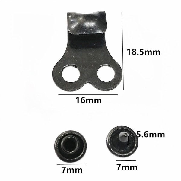 2 Par Alloy Skohekter med Nitter for Vandresko