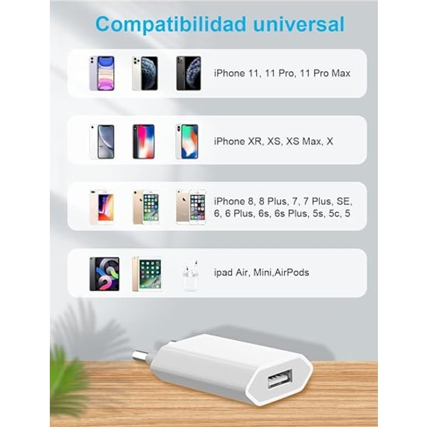 USB-LADER for Apple for iPhone 6, 7, 8, 10, 11, se, etc 5V