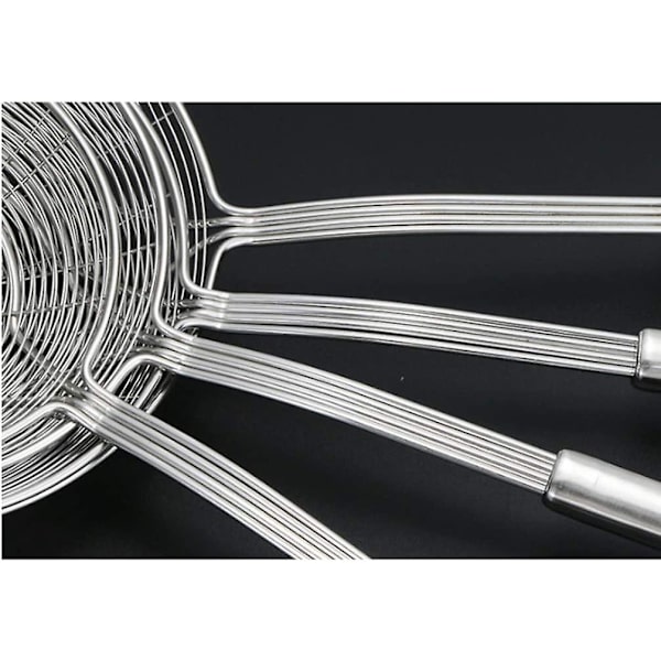 Rostfritt stål kökssil med spindelsil för mat, slitsad slev för pasta pommes frites, liten storlek 47205cm silver.