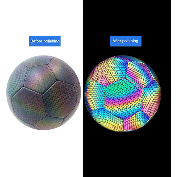 1 hohtava jalkapallo, holografinen jalkapallonumero 4, kiiltävä