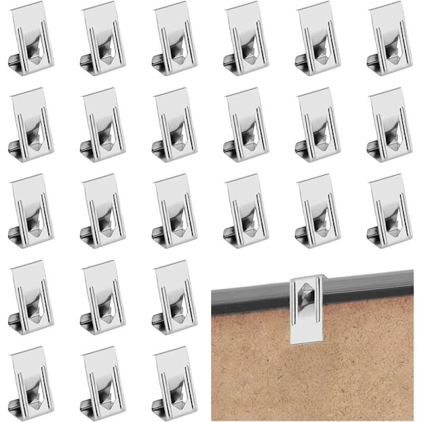 100 stk. fotorammeclips, opvarmet sengsklemme, fotorammeophæng, Pi