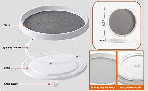 1 kryddburkskarusell i plast, rund, för kökspantry