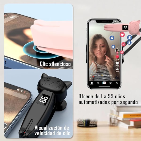 Sivun kääntäjä RF-kaukosäätimellä, Tiktok-rengas, E-lukulaitteiden lukutarvikkeet, yhteensopiva Kindlen, Kindle Paperwhiten kanssa