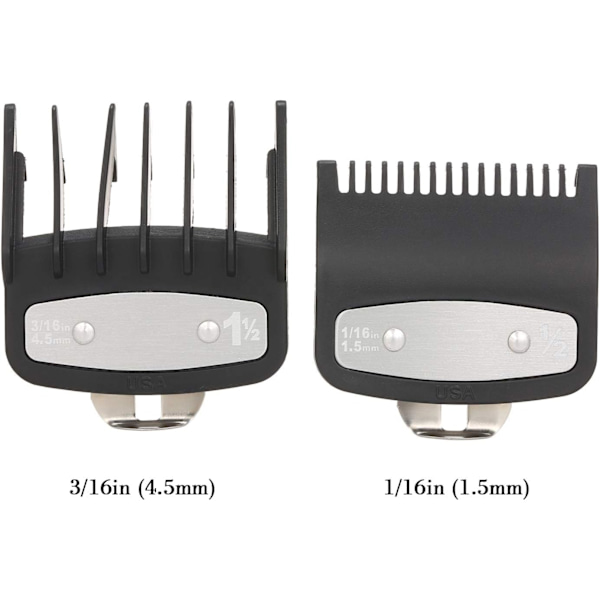 2 stk. 1,5 mm/4,5 mm Klippeguide Kam Hårklippere Begrænsningskam Guide