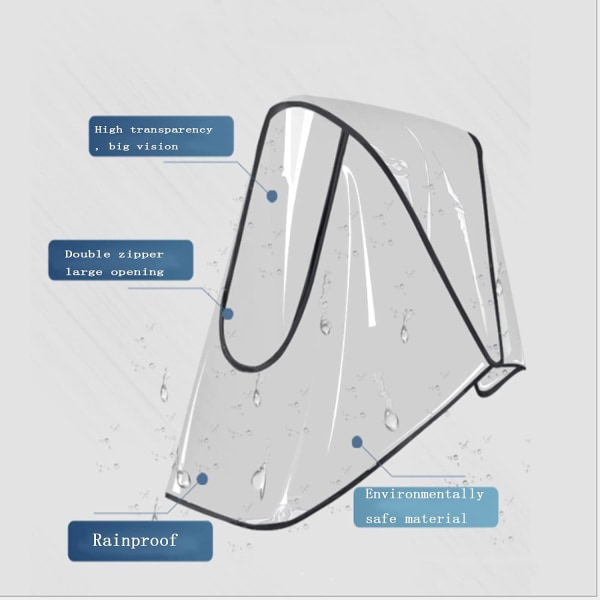 1 Stykke Universal Barnevogn Regnbeskyttelse Barnestøtte Vind