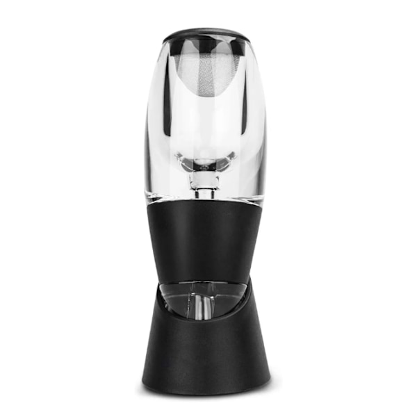 Vinaerator og Dekanter, Sort, med Stativ, til Rødvin, Vin