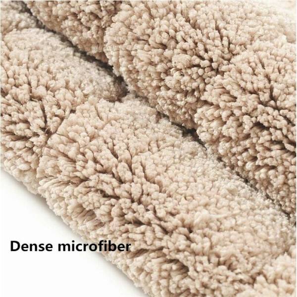Halvmåneformet absorberende mikrofiber gulvmatte (lys kamel) - E