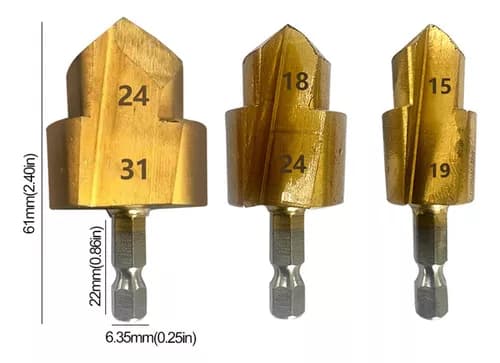 PPR Step Drill Set, 3 stk., 3-pak