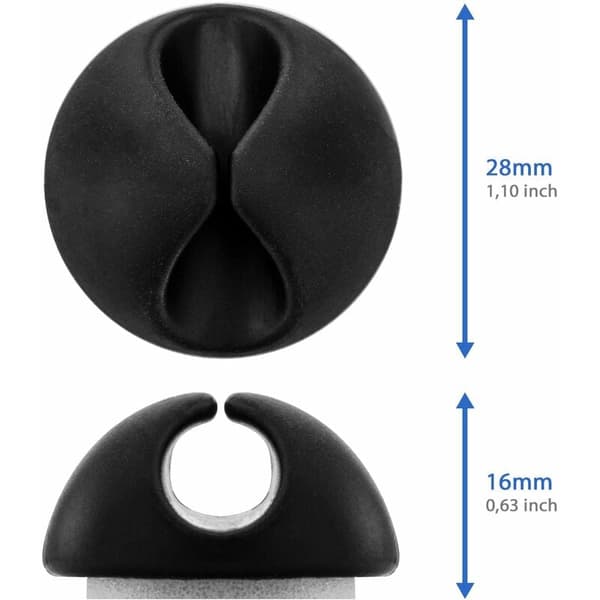 10x Kabelbindere Kabelholder Kabelhåndtering Kabelmontering Kabel O