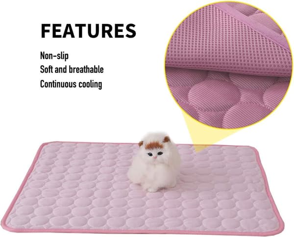 Kølepude til hund, Kølepude til kæledyr, Kølepude til kat, S, PINK