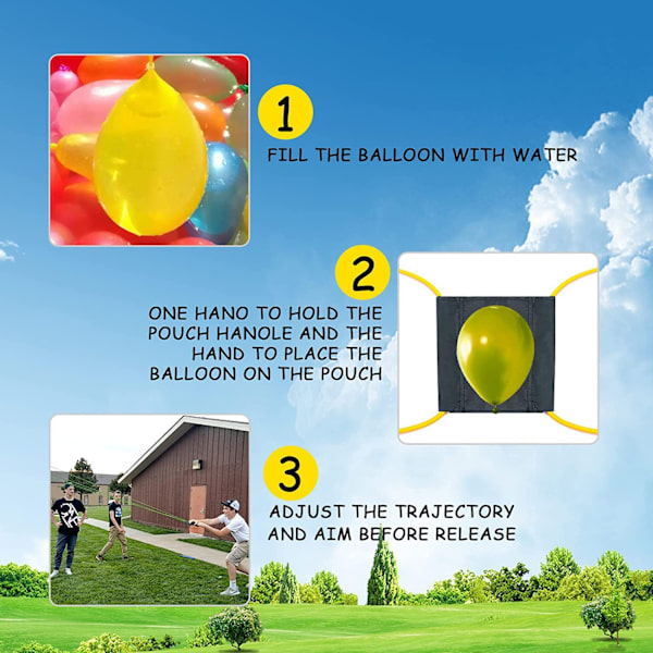 1 stk. Vandballon 3 personers launcher Vandballon elastisk bold