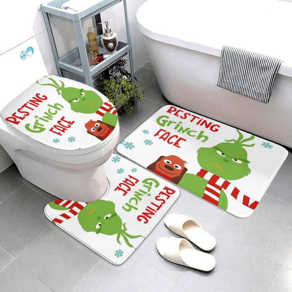 Stulen Jul Duschdraperi Set med 4 72 x 72 Tum