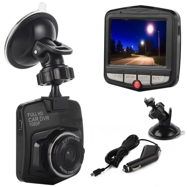 Dashcam Sugtion HD 1080P Bilkamera Nattesyn G Sensor (Sort)