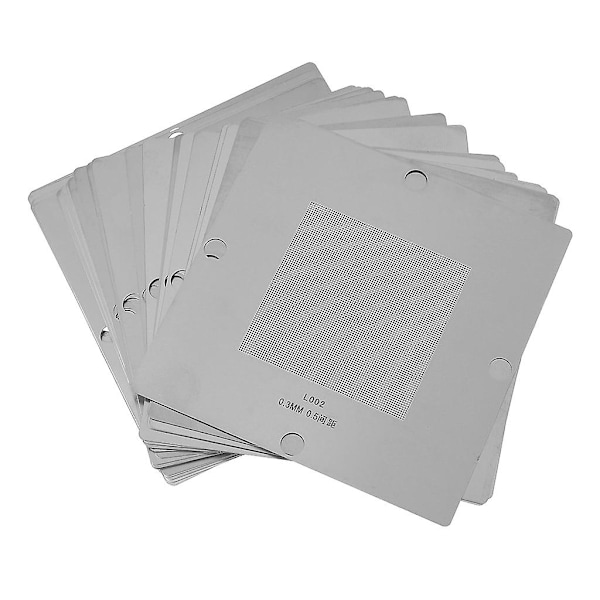 10/27 st Bga Reballing Stencil Kit  Cpu Tennplantering Lödningsnät 90x90mm