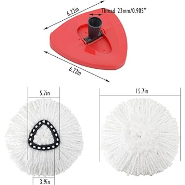 3 Pakkaa Spin Mop -Vaihtopehmusteita, Mikrokuitu Mop -Täyttöjä, Vaihtopehmusteet