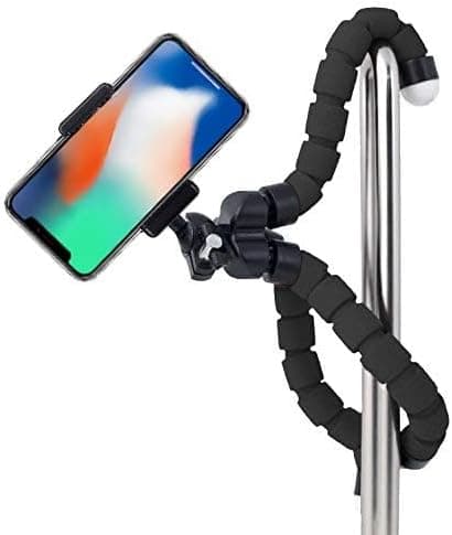 Telefonstativ, Fleksibelt Stativ for iPhone og Android, Bærbar Lite Stativ med Telefonklips for Videoinnspilling/Vlogging