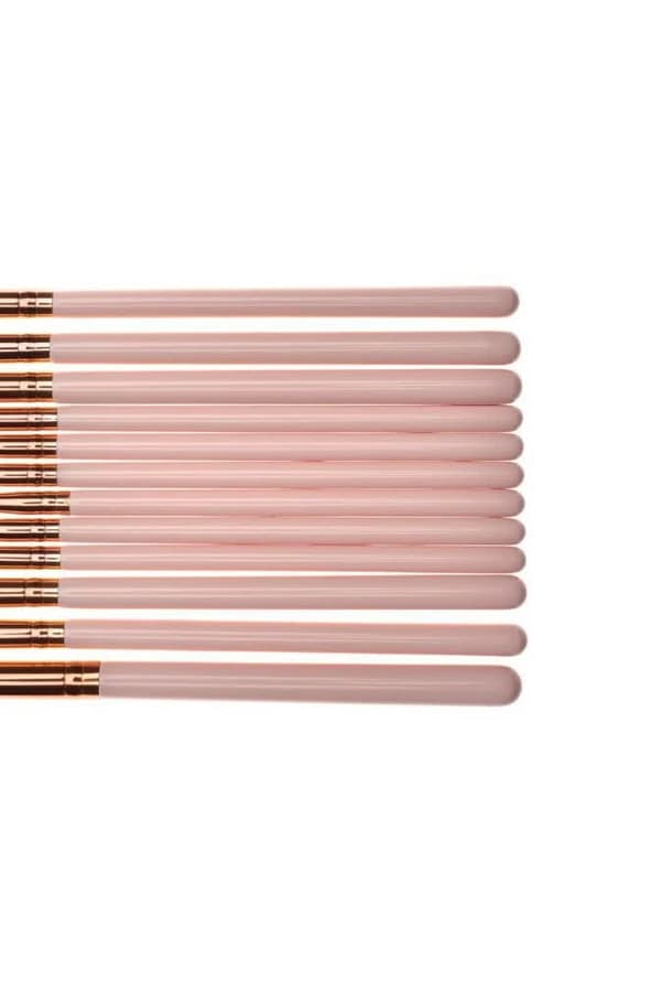 Et sæt pink kosmetik 12-delt rosenguld øjenmakeup sæt