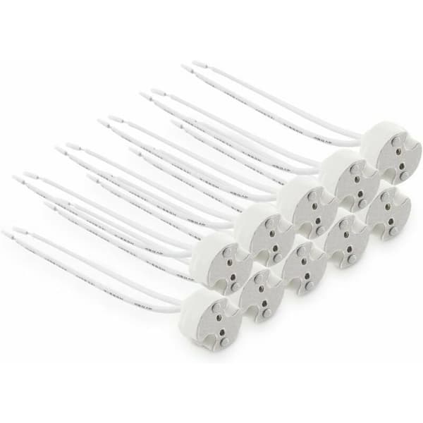 10x GU5.3-sokkelkabel - for halogen LED-spotlights og andre