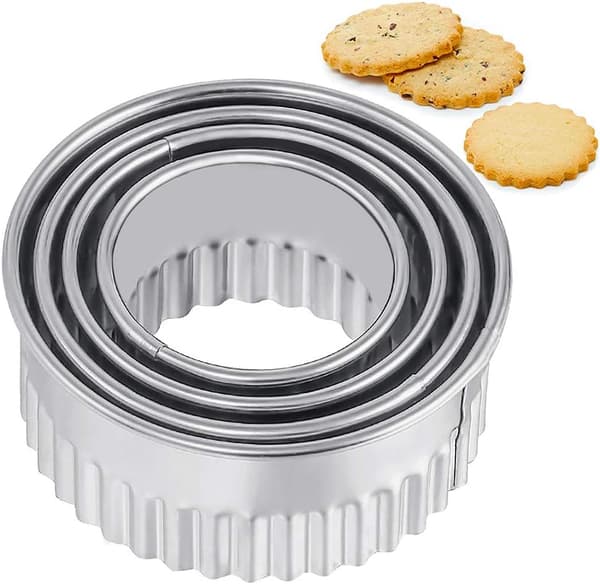 Runda Pepparkaksformar, 4-pack Rostfritt Stål Köksbakverk