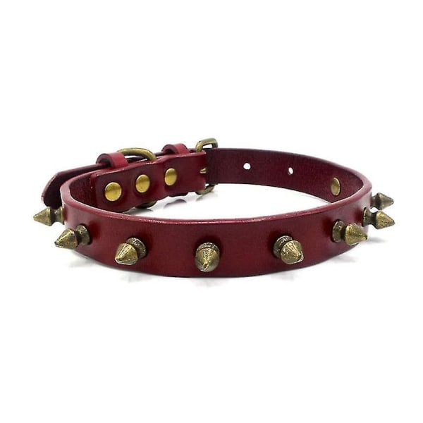 1Pcs Adjustable Leather Studded Pet Collar - Anti-bite Collar S