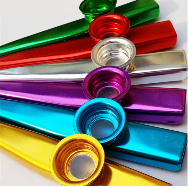 6-delt kazoo metalinstrumenter farvet kazoo multi-pak