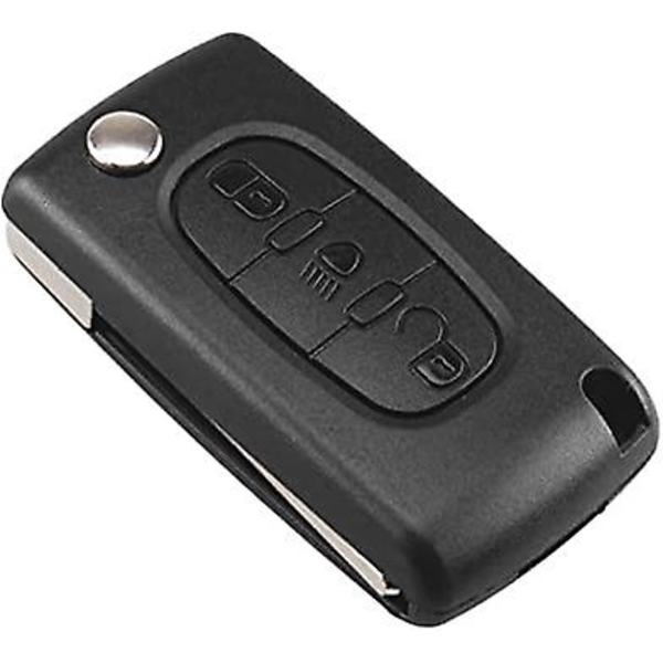 3-knappars fällbar fjärrnyckel fob-fodral för Citro-en C1 C2 C3 C4 C5 C6 C8 Dispatch C-Quatre C-Triomphe Xrasa Picasso Berlingo Peugeot 207 307 407 bilar K