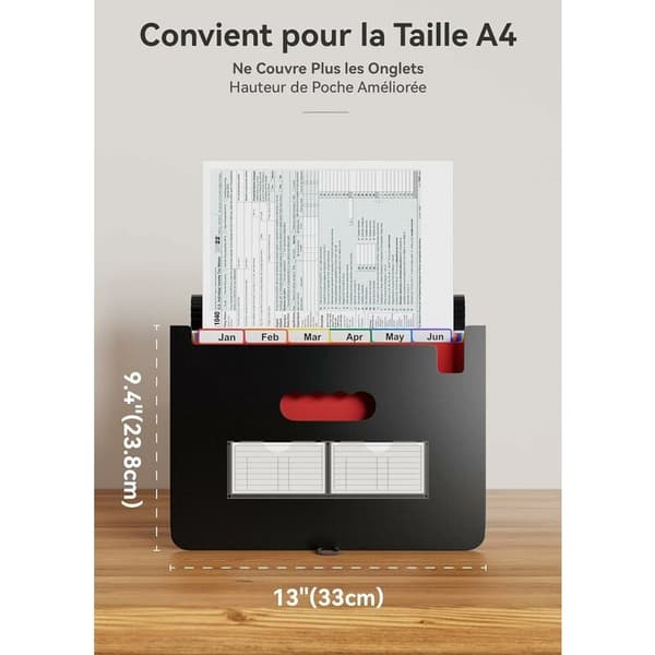 A4-filmappe / Dokumentmappe / Papirholder 12 rum
