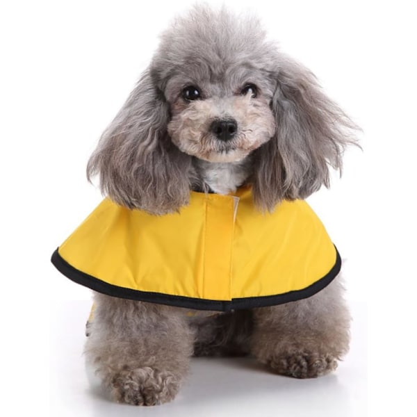 Justerbar Vandtæt Regnjakke til Små og Store Hunde - Letvægts Regnjakke Poncho med Refleksstribe til Teddy, P